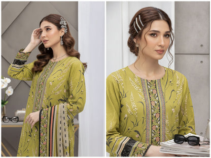 Noor Afshan Slub Printed 3Piece D-005