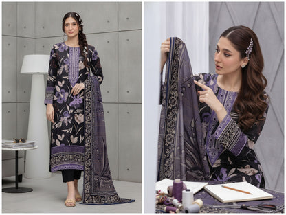 Noor Afshan Slub Printed 3Piece D-010