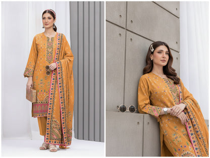 Noor Afshan Slub Printed 3Piece D-007